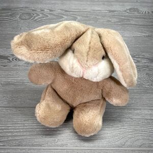 Vintage 1982 Gund Bunny Rabbit 8" Plush Pudgy Chubby Stuffed Animal Toy